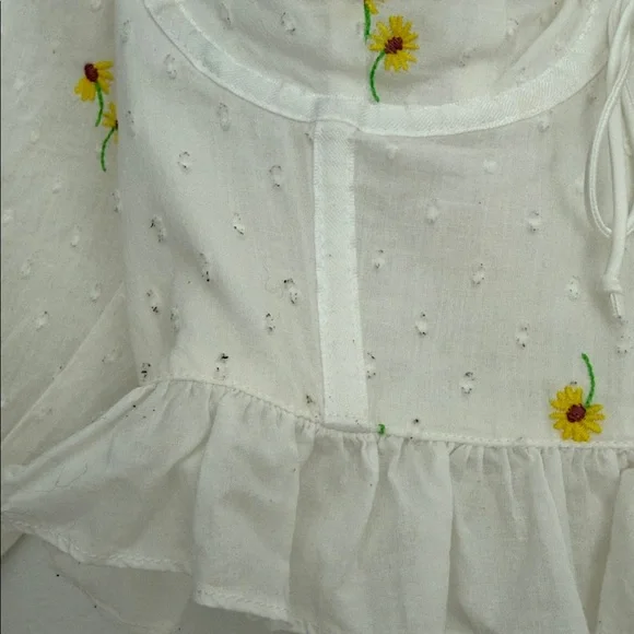 For Love & Lemons White Floral Blouse - Picture 4 of 7